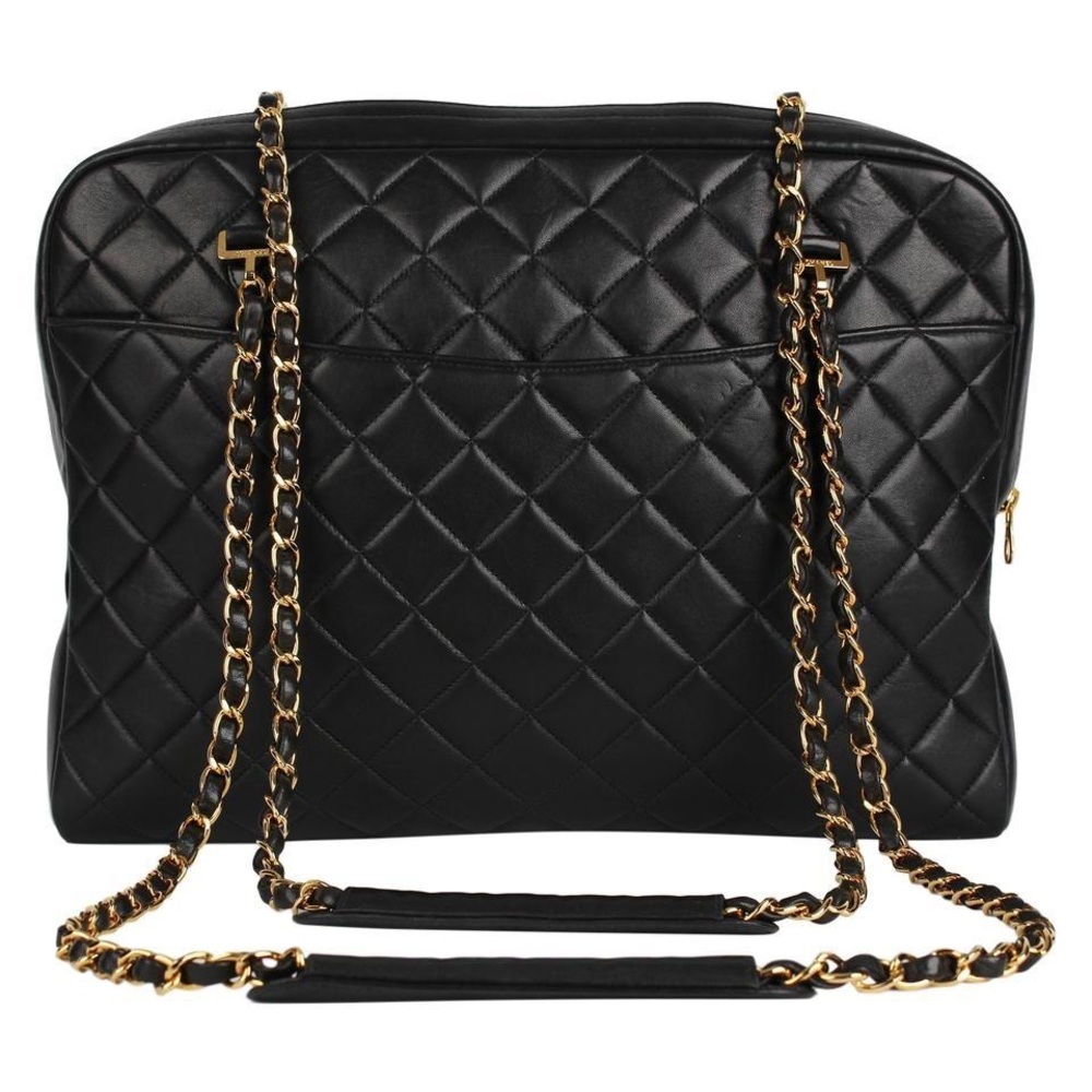 Chanel Messenger Matelasse Lambskin Leather Tote